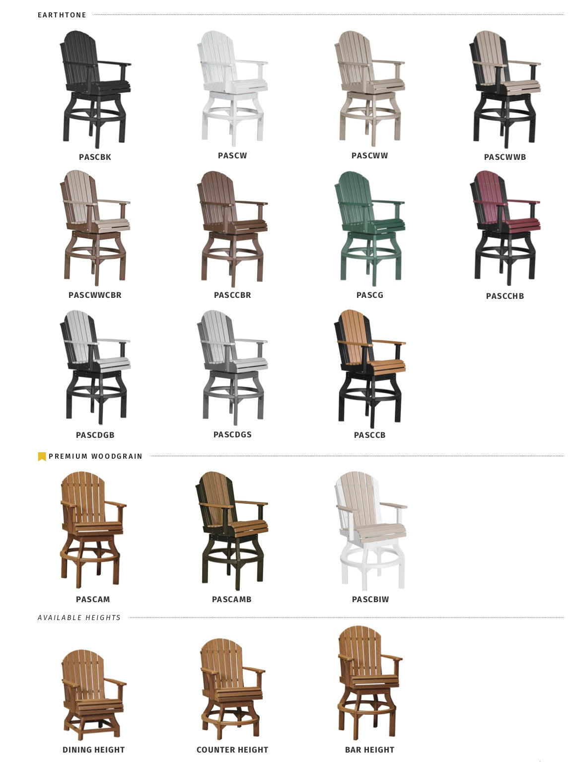 Adirondack Swivel Chair