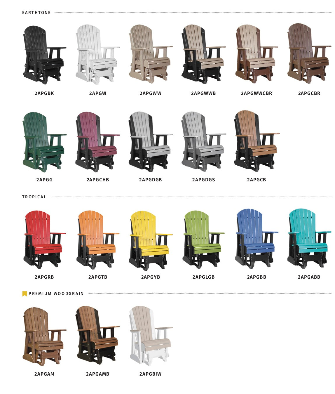 2’ Adirondack Glider