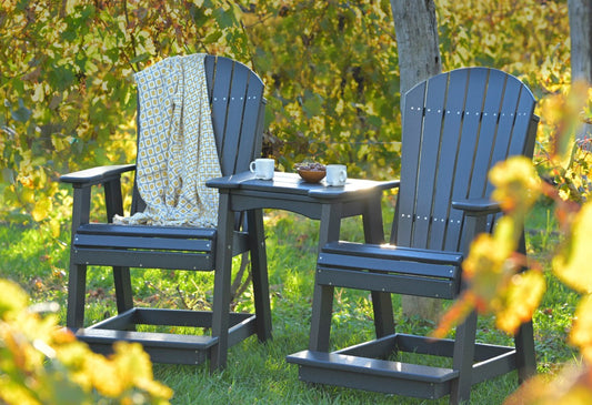 Adirondack Balcony Chairs with Tete-a-Tete Table (set)