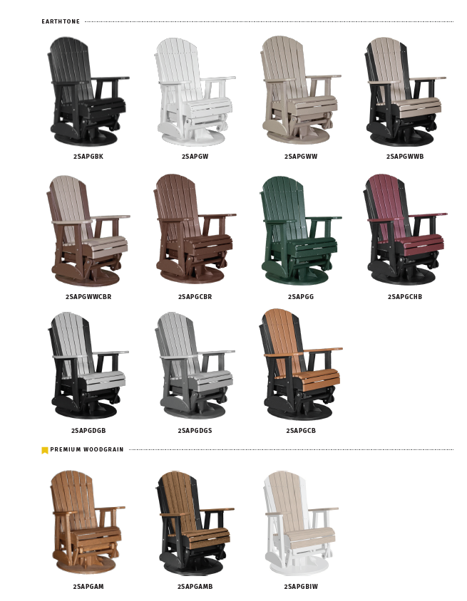 2' Adirondack Swivel Glider