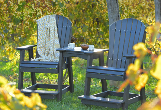 Adirondack Balcony Chairs with Tete-a-Tete Table (set)